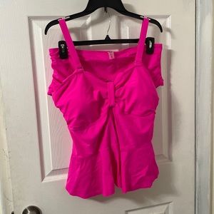 Hot pink 18W peplum tankini and bottoms new with tag